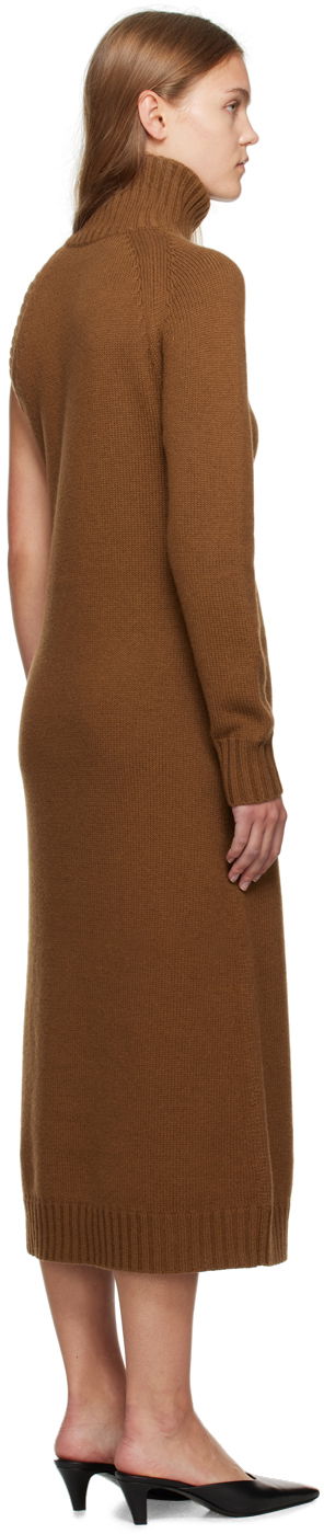 Obleke Max Mara Max Mara Single-Shoulder Midi Dress Rjava | 2313262536600 MM12127, 2