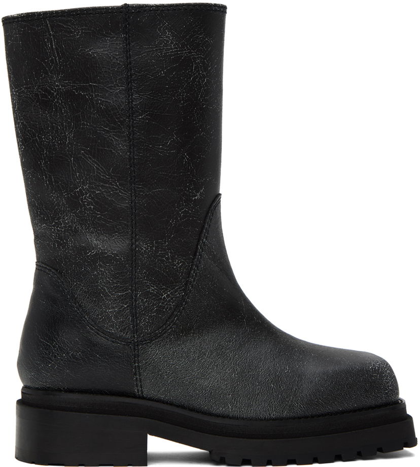 Superge in čevlji Eckhaus Latta Eckhaus Latta Stacked Boots Črna | FEKLWSTB200106