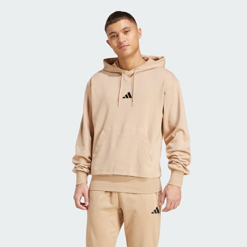 Pulover adidas Performance Essentials Feelcozy French Terry Hoodie Bež | JX3325