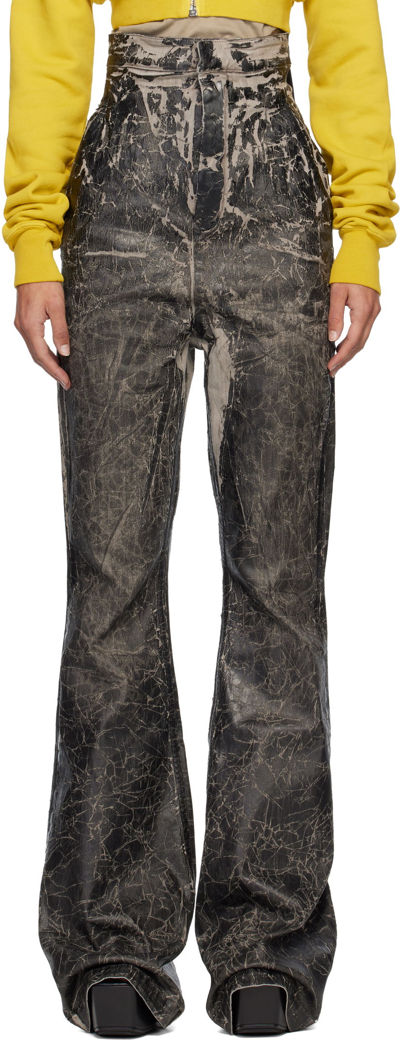 Kavbojke Rick Owens DRKSHDW Concordians Dirt Bolan Jeans Črna | DS02E7312 SDWF