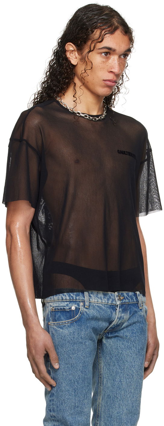 Majica Jean Paul Gaultier Shayne Oliver Edition Mesh T-Shirt Črna | 24/27-U-TS081I-T001-0000, 1