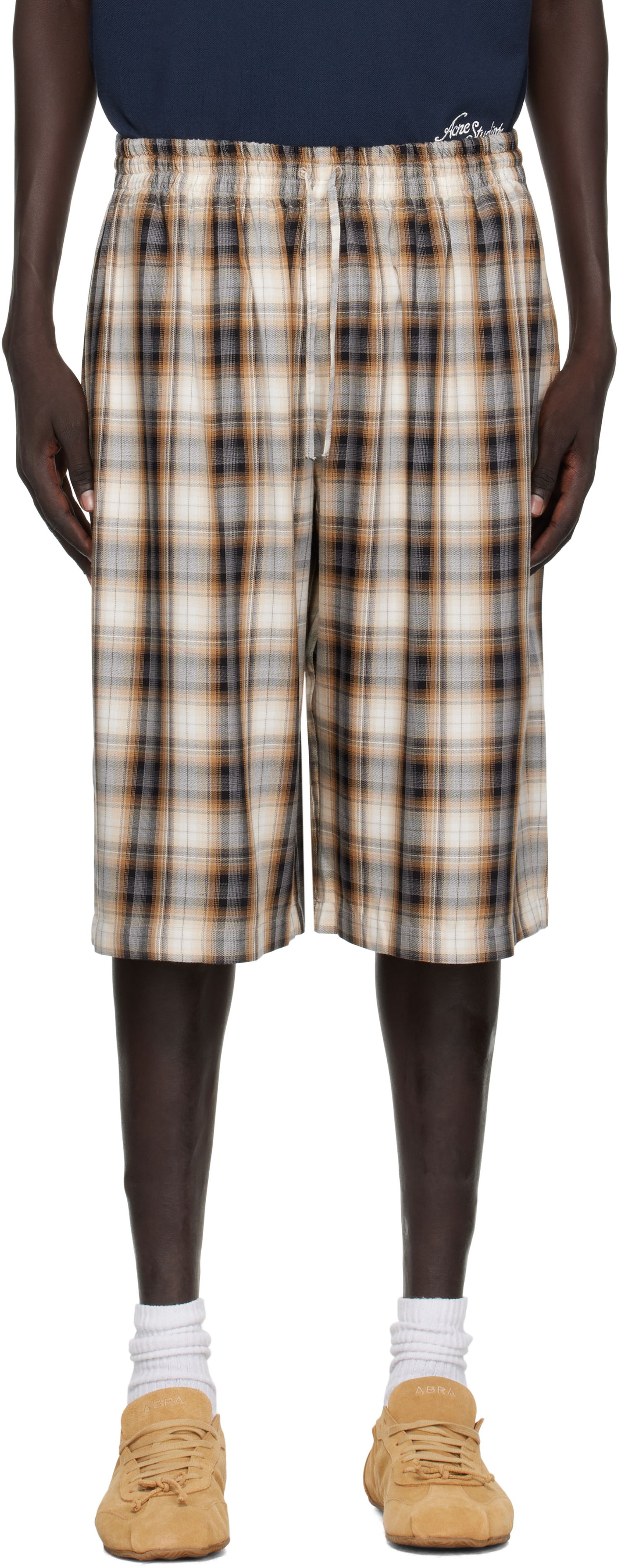 Kratke hlače Acne Studios Acne Studios Check Shorts Večbarvna | CE0071-, 0