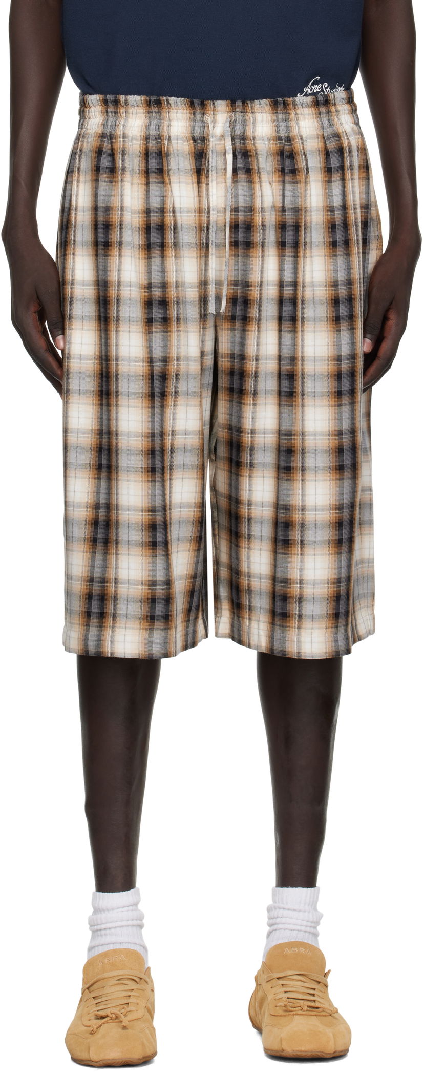 Kratke hlače Acne Studios Acne Studios Check Shorts Večbarvna | CE0071-