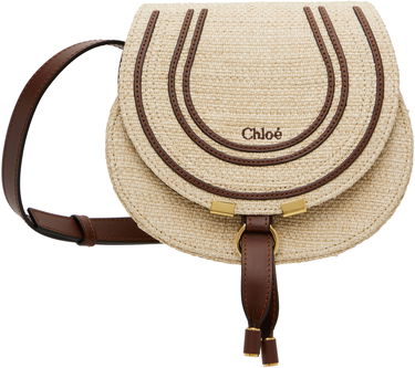 Torba za čez ramo CHLOÉ Chloé Small Marcie Saddle Bag Bež | CH25US680P19, 0