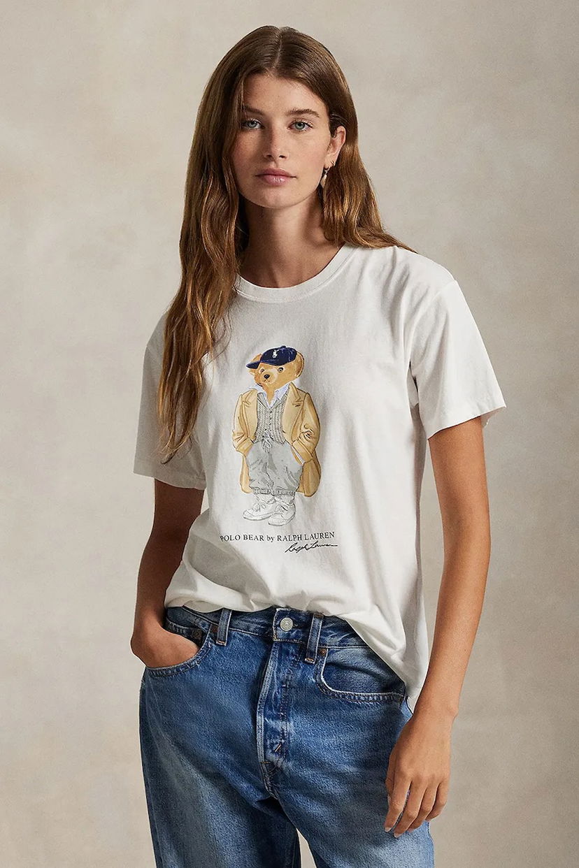 Majica Polo by Ralph Lauren Polo Ralph Lauren Bear Graphic T-Shirt Bela | 211971752
