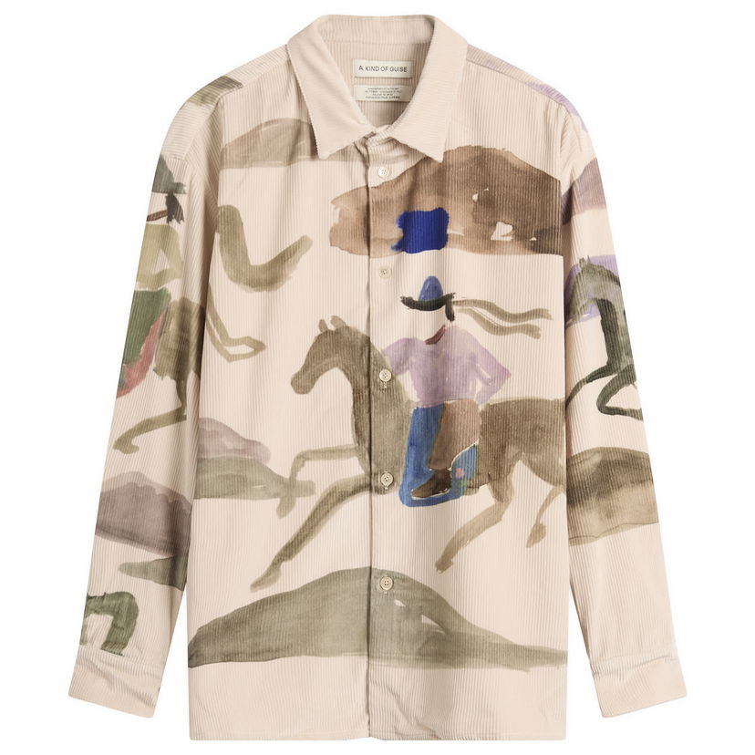 Srajce A Kind of Guise Derbin Corduroy Shirt Running Horses Večbarvna | 128-14820-695