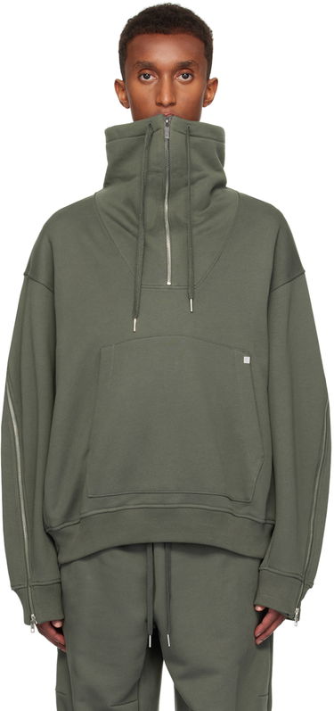 Pulover Helmut Lang Helmut Lang Suitcase Quarter-Zip Sweatshirt Zelena | O06HM501, 0