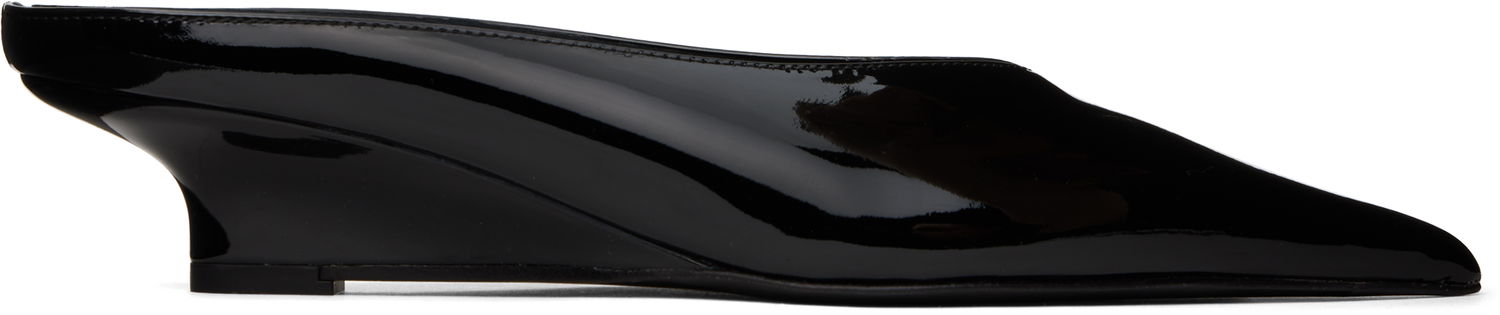 Superge in čevlji TOTEME Sharp Patent Wedge Mules by Črna | 251-WAS0179-LE0091, 0