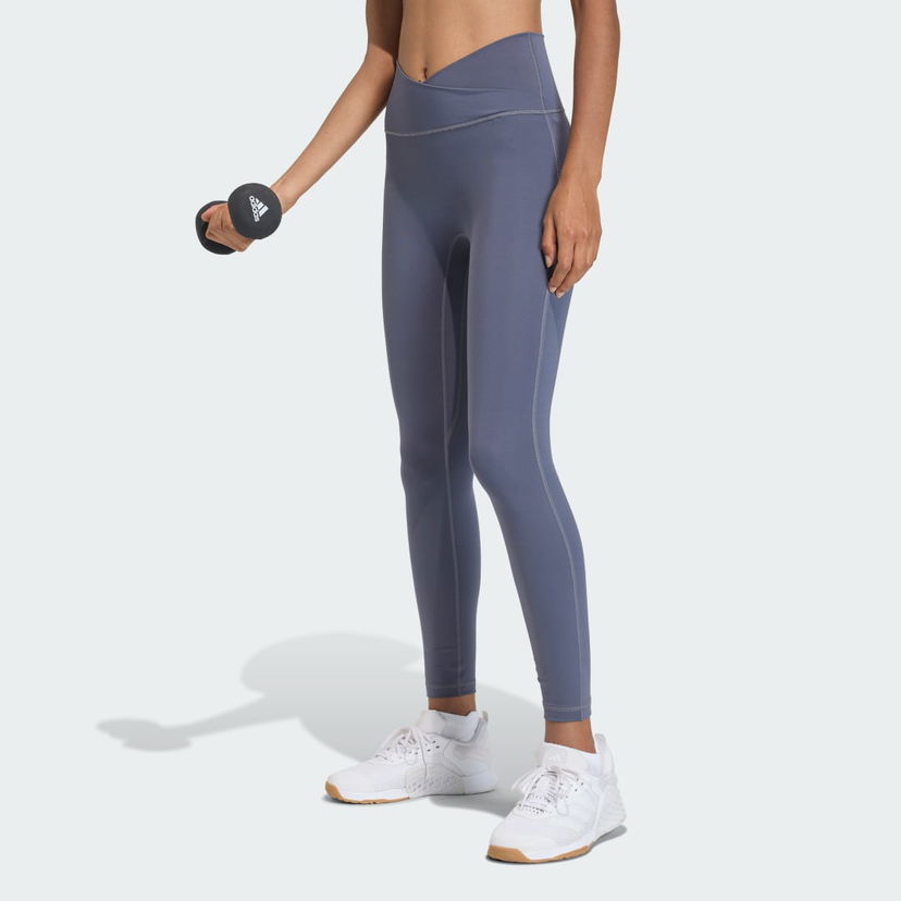 Pajkice adidas Performance Studio All Me 7/8 X-Over Leggings Modra | KT3285