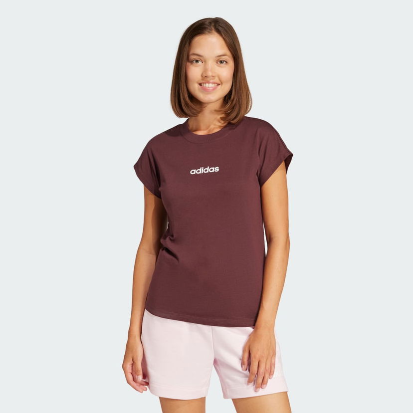 Majica adidas Performance Essentials Linear Cotton T-Shirt Bordo | JG8663