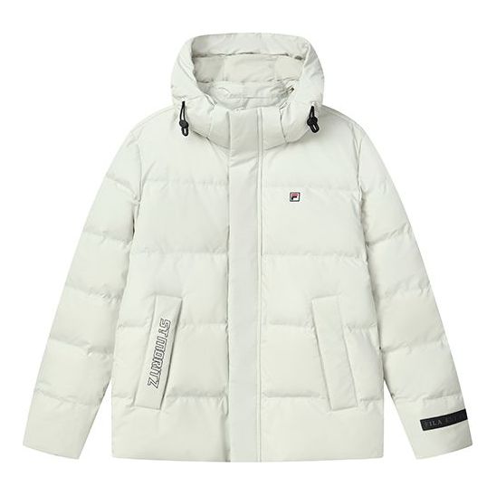 Puhovka FILA Embroidered Logo Hooded Down Jacket Bela | F11M148901F-LG