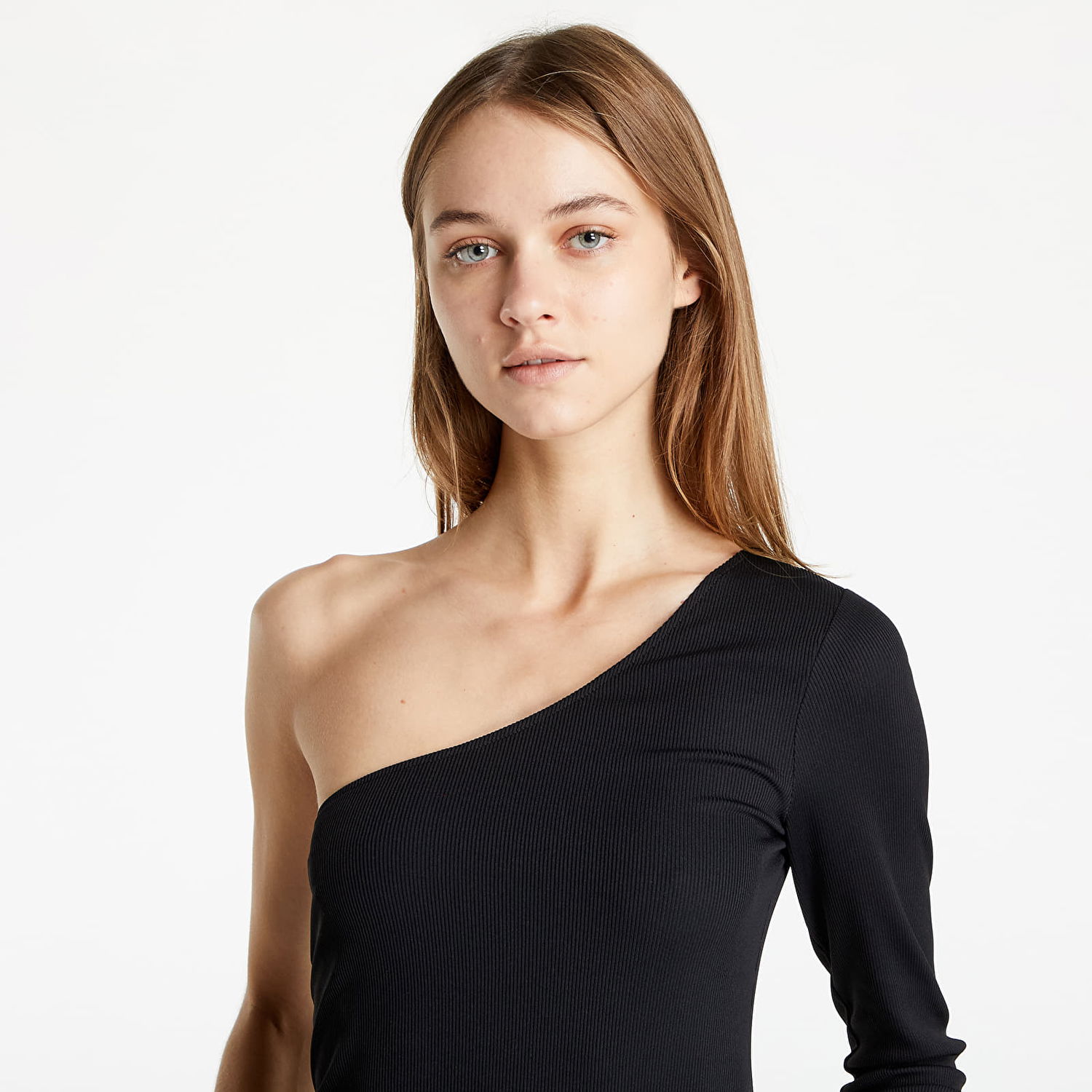 Majica Tommy Hilfiger Jeans Tiny Tommy 1 Asymetric Rib Črna | DW0DW11041 BDS, 1