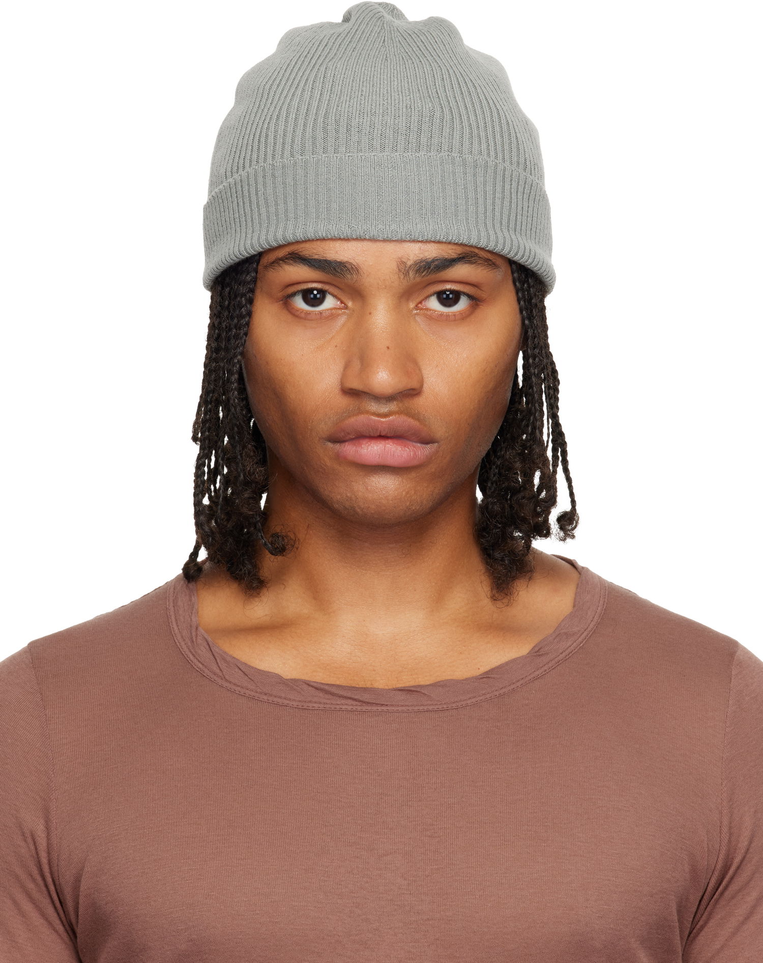 Beanie Rick Owens Rick Owens Concordians Ribbed Beanie Siva | RU02E1495 RIBM, 0