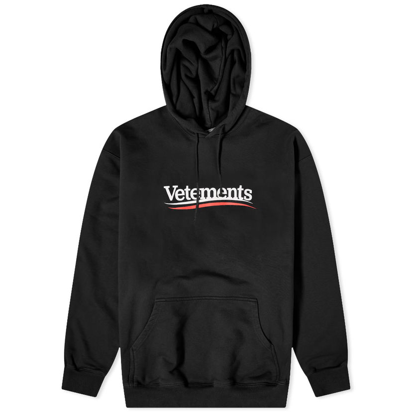 Pulover VETEMENTS Campaign Logo Hoodie Črna | UE64HD440B