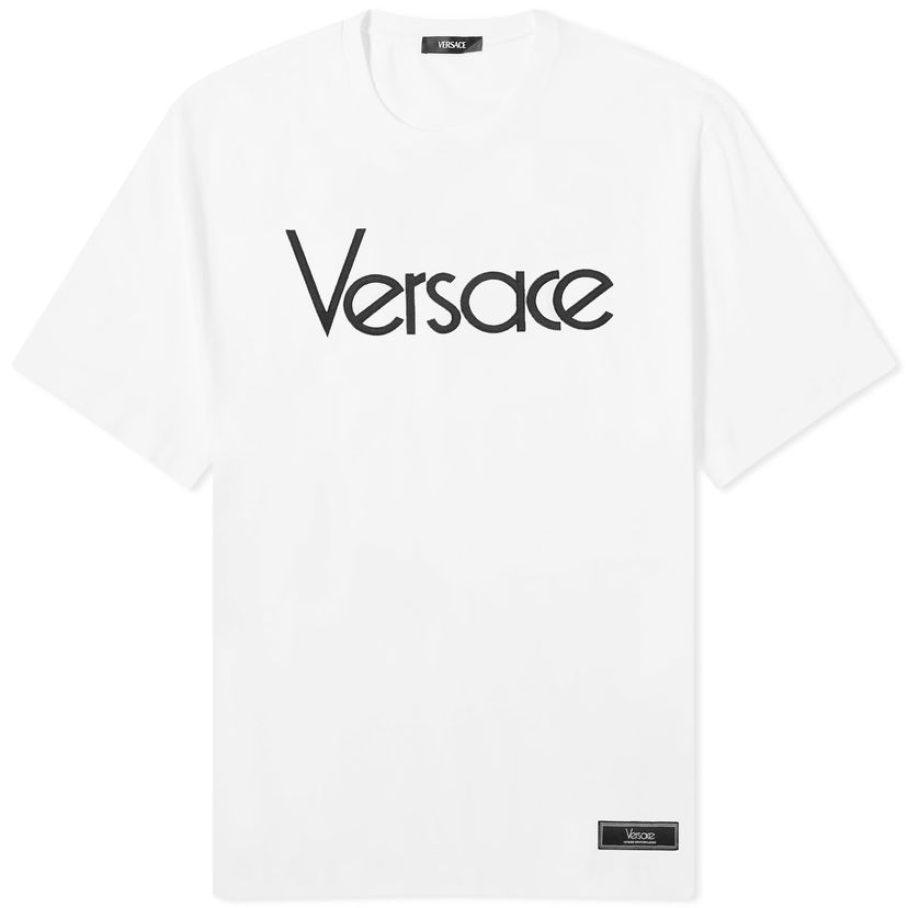 Majica Versace Men's Tribute Embroidered Tee White Bela | 1012545-1A09028-1W000