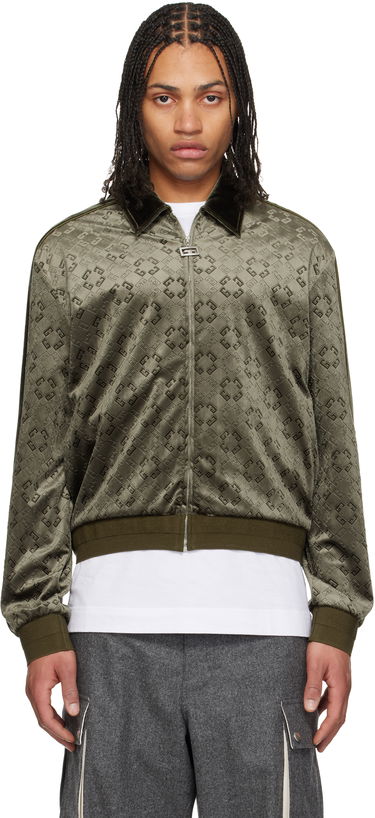 Bomber jakna Givenchy Givenchy Monogram 72 Velvet Track Jacket Zelena | BM01A4316Z300, 0