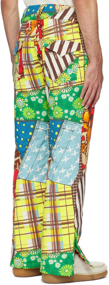 Hlače ERL Patchwork Print Flare Trousers Večbarvna | ERL07P006, 2