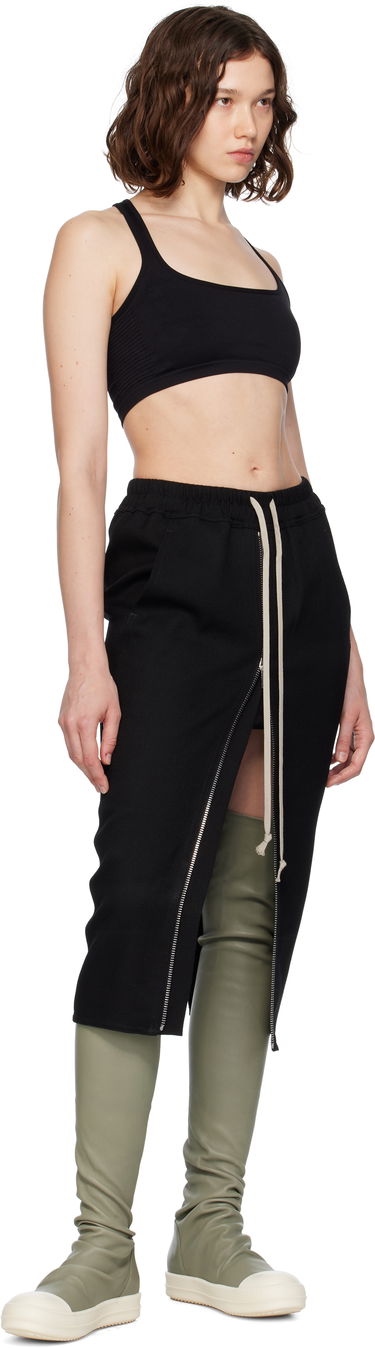 Krila Rick Owens Rick Owens Zipped Short Pillar Midi Skirt Črna | RP02E4375 WD, 3