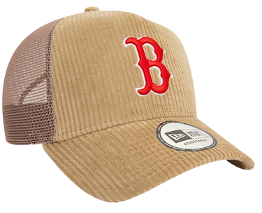 Kapa New Era MLB Boston Red SoxCord 9FORTY E-Frame Adjustable Trucker Cap Beige Universal Bež | 60565522, 3