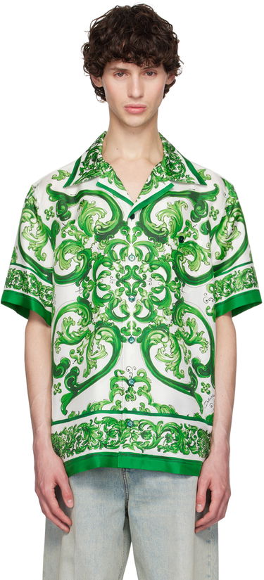 Srajce Dolce & Gabbana Print Shirt Zelena | G5JH9THI1S6, 0