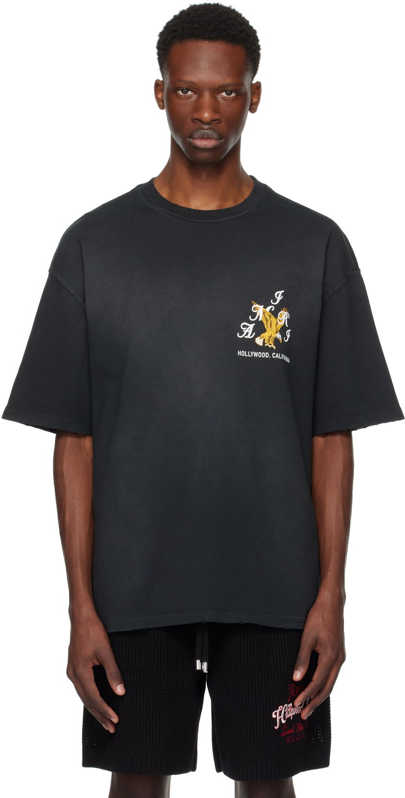 Majica AMIRI AMIRI Eagle Oversized T-Shirt Črna | AMJYTE1232