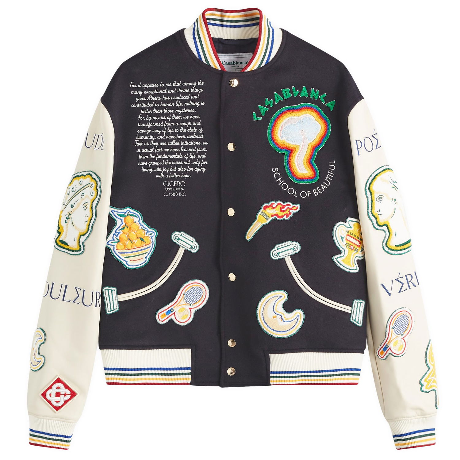 Bomber jakna Casablanca Varsity Jacket Mornarica | MF24-OT-131-01, 0