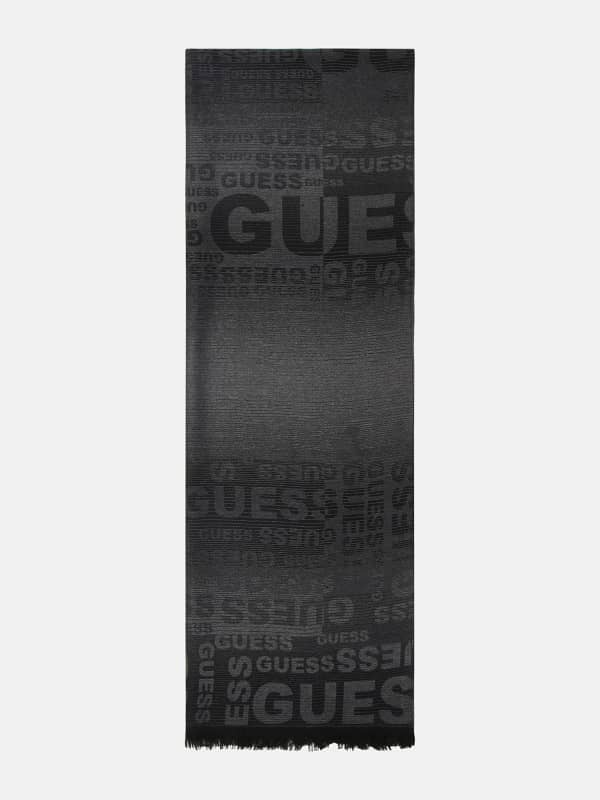 Šala GUESS Mito Logo-Print Scarf Črna | AM9408VIS03, 0