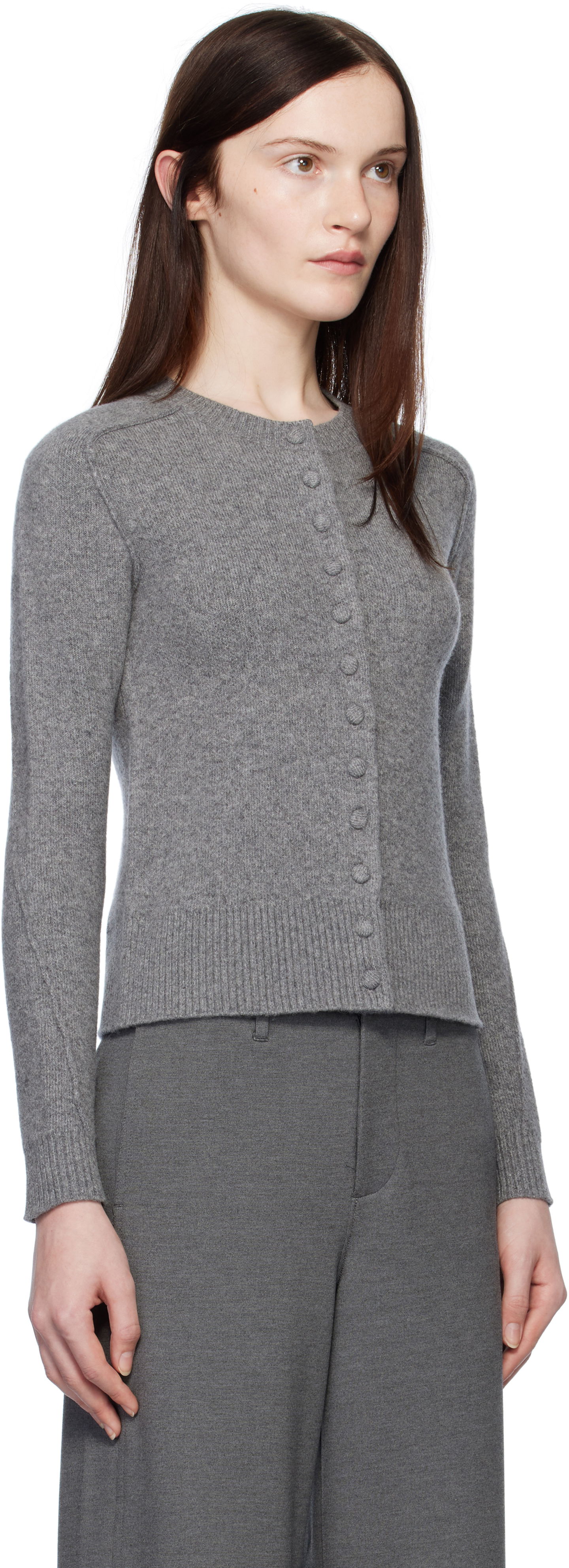 Pleteni pulover rag & bone Bridget Wool Cardigan Siva | WAS24H007MM07, 1