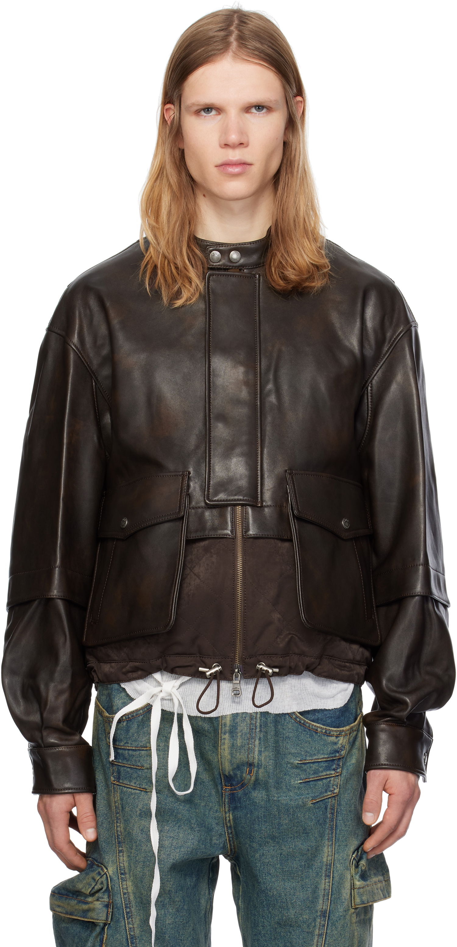 Bomber jakna Andersson Bell Quilted Bomber Leather Jacket Rjava | awa631m, 0