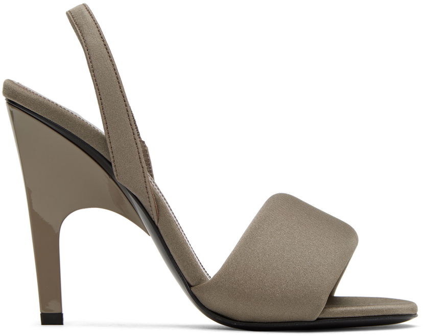 Modni dodatki The Attico Attico Rem Heeled Slingback Sandals Siva | 237WS522 PA45