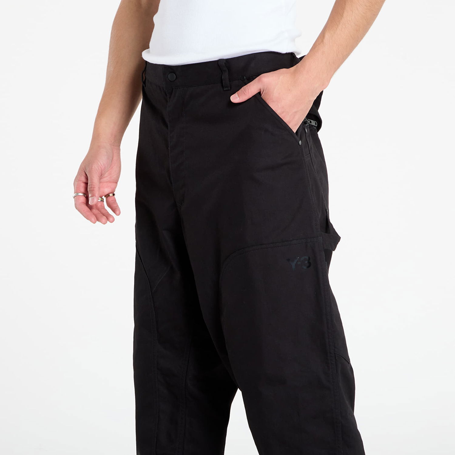 Hlače Y-3 Y-3 Twill Pants Črna | JW4622, 1