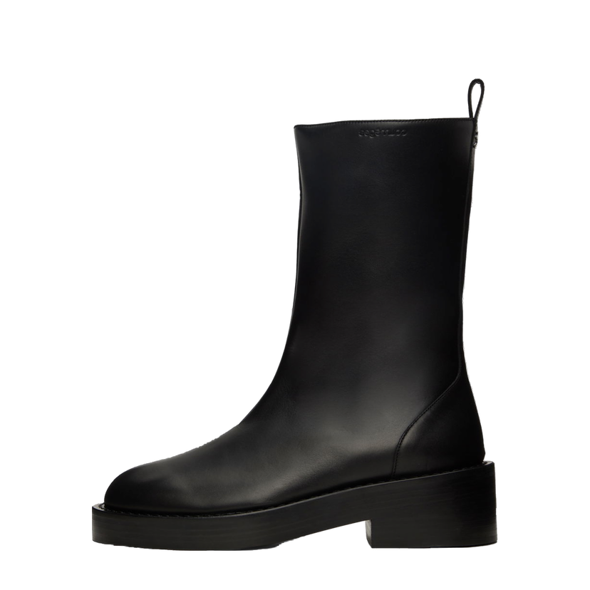 Superge in čevlji Courrèges Leather Platform Boots Črna | 323SAB012CV0021