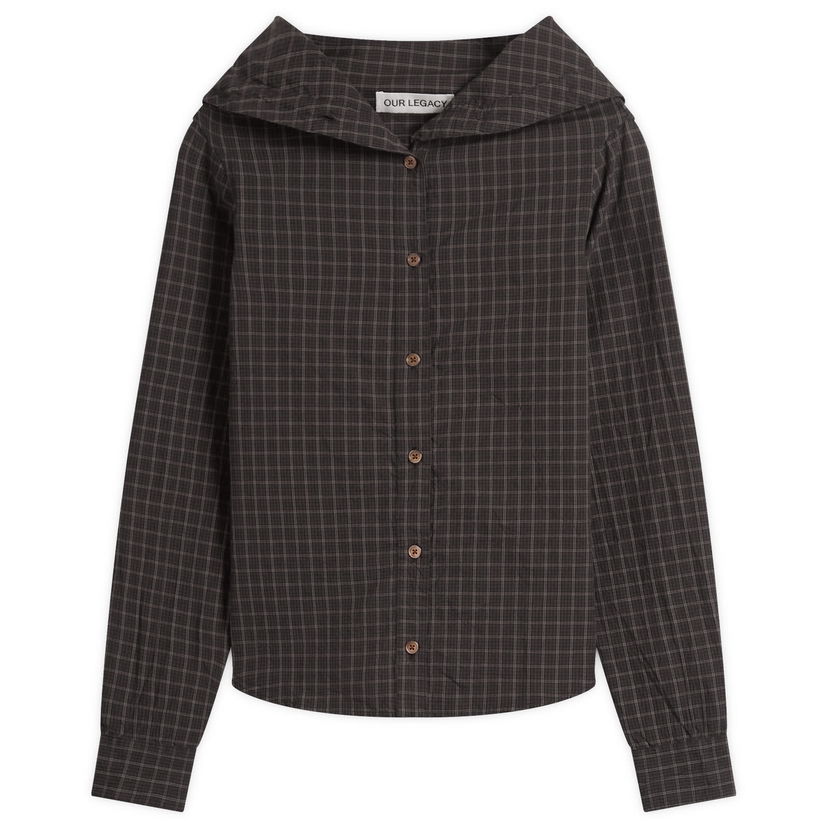 Srajce OUR LEGACY Our Legacy Kaonashi Wide Neck Shirt, Size EUR 32 Črna | W4252KB