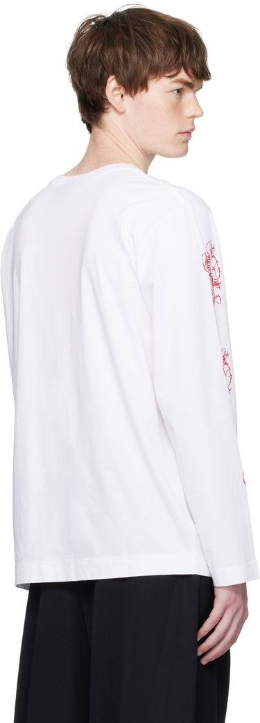 Majica Simone Rocha Simone Rocha Tortoise & Hare Graphic Long Sleeve T-Shirt Bela | 5194P51-M 0569, 2