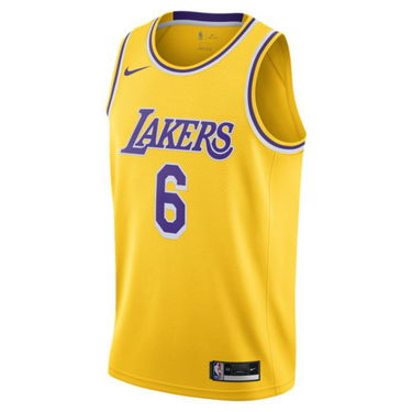 Dres Nike Lakers Icon Edition 2020 NBA Swingman Rumena | CW3669-738, 0