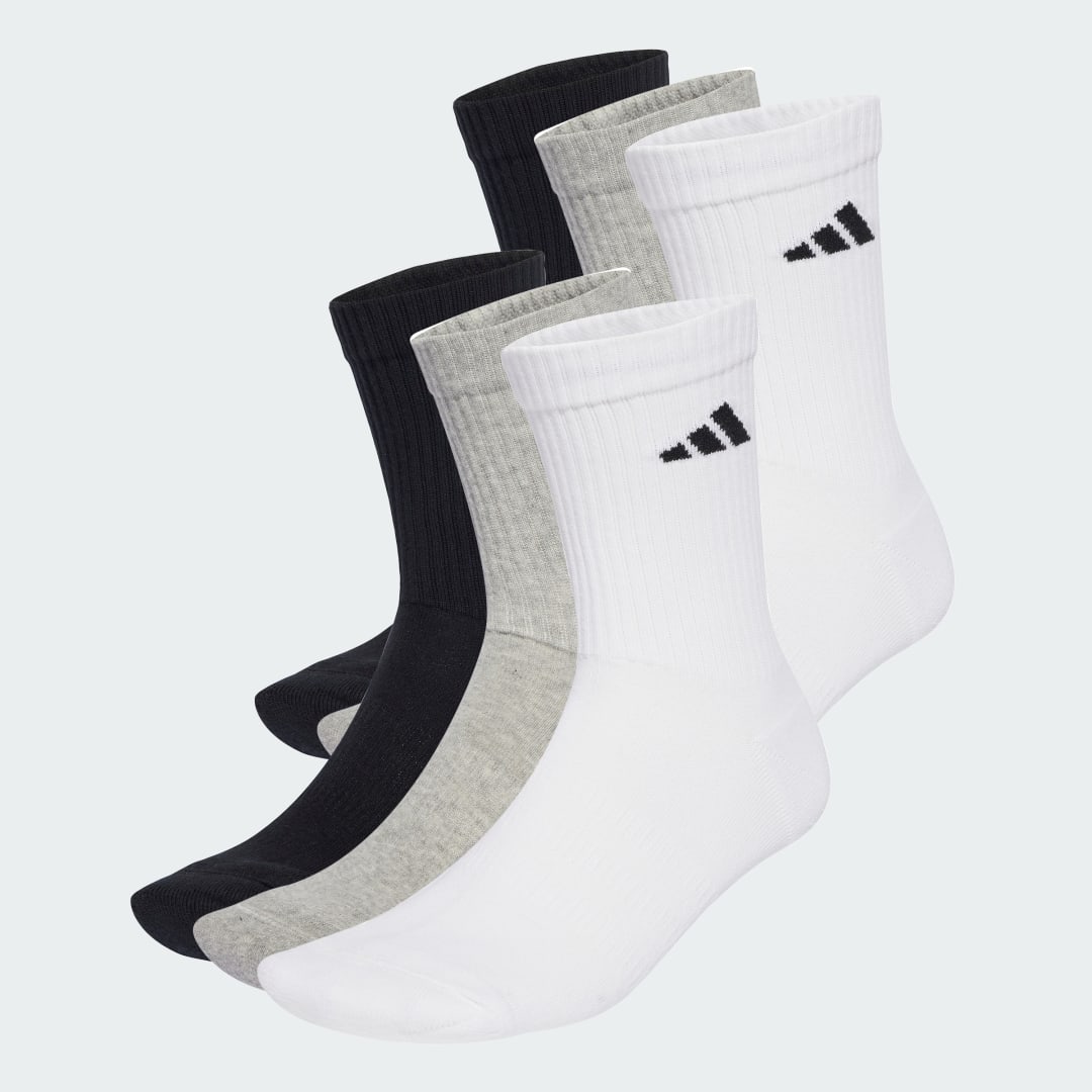 Nogavice adidas Performance Cushioned Crew Socks - 6 Pairs Siva | JW6008, 0