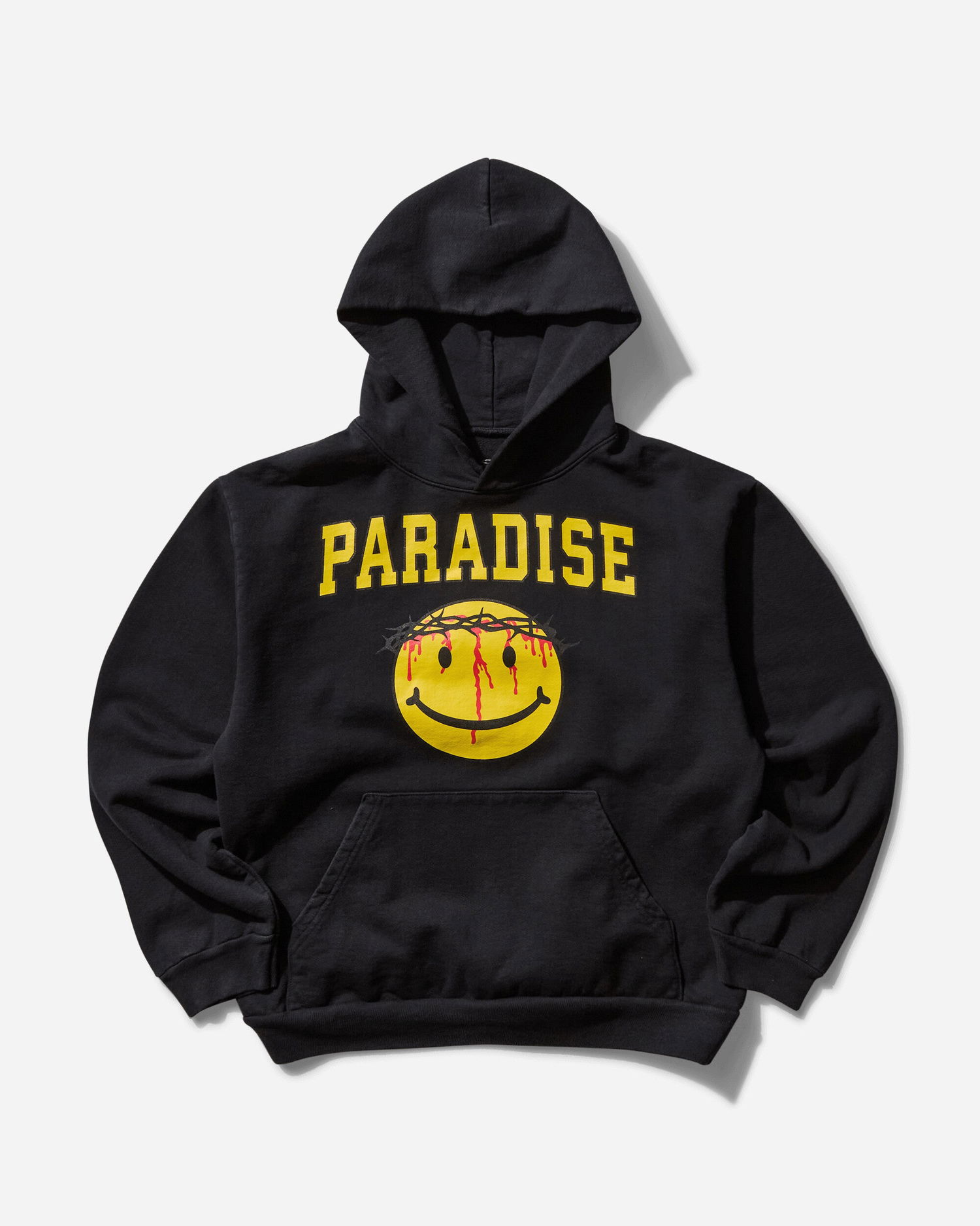 Pulover PARADIS3 Smiley Jesus Hoodie Črna | PASMILEYHOOD 1, 0