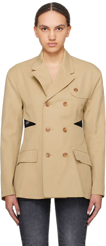 Jakna R13 R13 Open Back Blazer Bež | R13WR257-R318B, 0