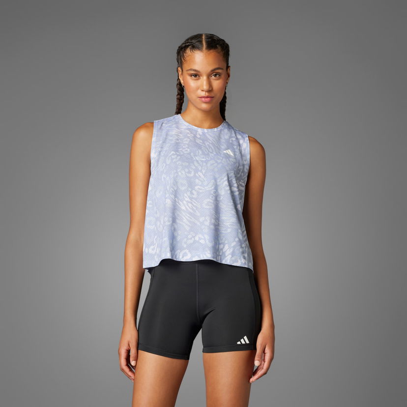 Majica brez rokavov adidas Performance Printed Training Tank Top Modra | JD7763
