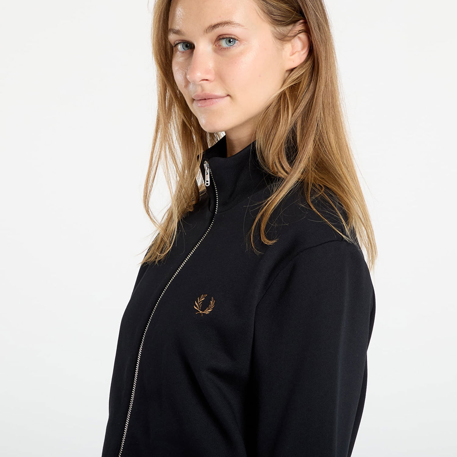 Pulover Fred Perry Fred Perry Zip Through Sweatshirt Črna | J1327 102, 1