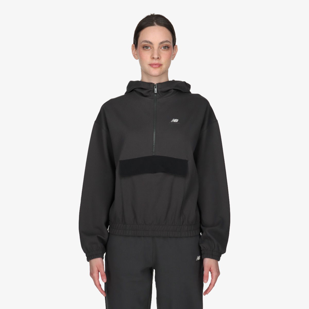 Pulover New Balance Hooded Anorak Jacket Siva | WT31525-ACK, 0