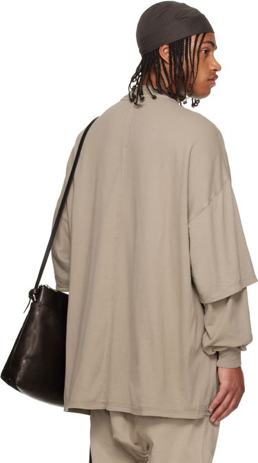 Pulover Rick Owens Concordians Tommy Hustler Layered Sleeve Oversized Sweatshirt Bež | DU02E7266 JDB, 2