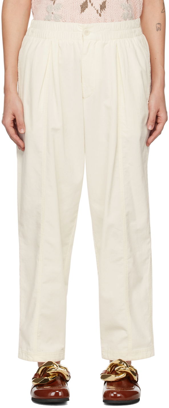 Hlače YMC YMC Sylvian Trousers Bela | Q4UAD