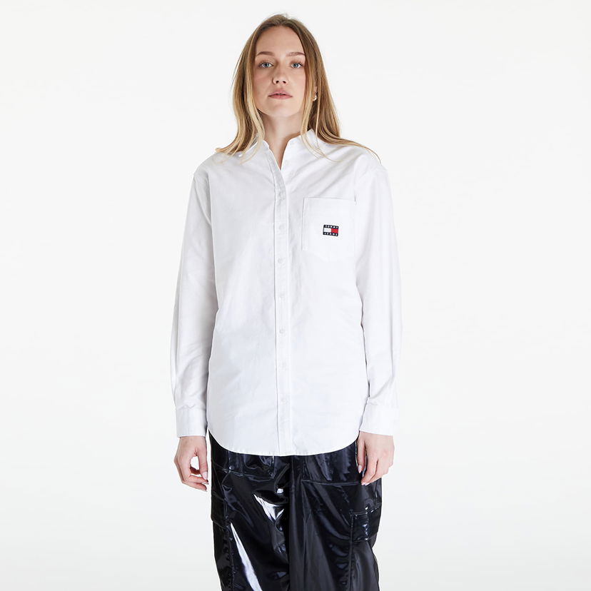 Srajce Tommy Hilfiger Boyfriend Badge Shirt White Bela | DW0DW17807 YBR