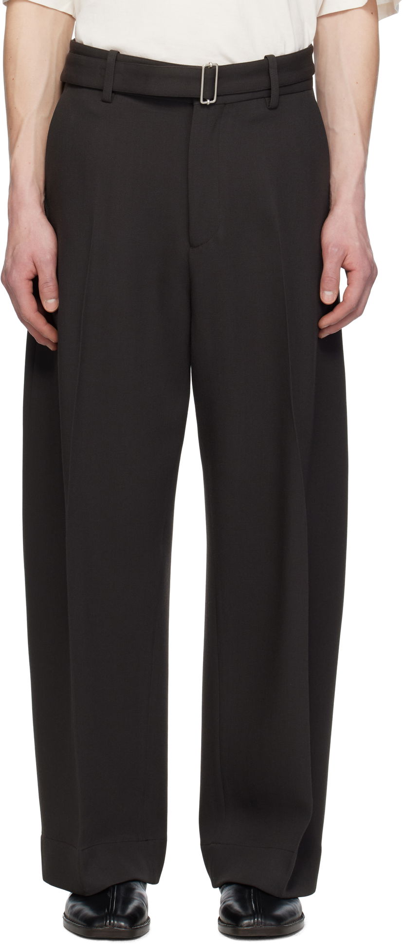 Hlače Studio Nicholson Studio Nicholson Vital Trousers Črna | VITAL SNM - 1279