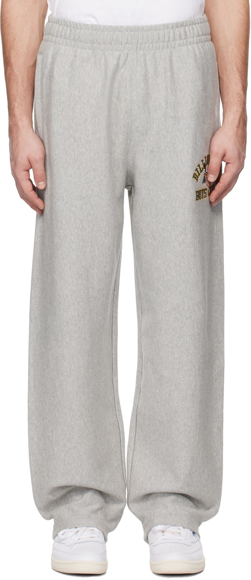 Trenirka BILLIONAIRE BOYS CLUB Billionaire Boys Club Wide Leg Duck Varsity Sweatpants Siva | B24420