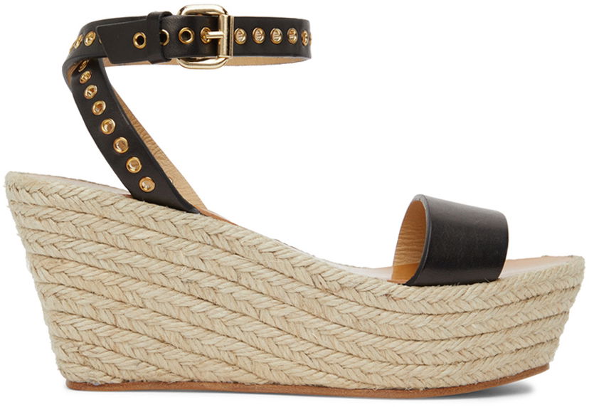 Modni dodatki ISABEL MARANT Isabel Marant Messer Wedge Sandals Črna | 22PEP0070-22P063S
