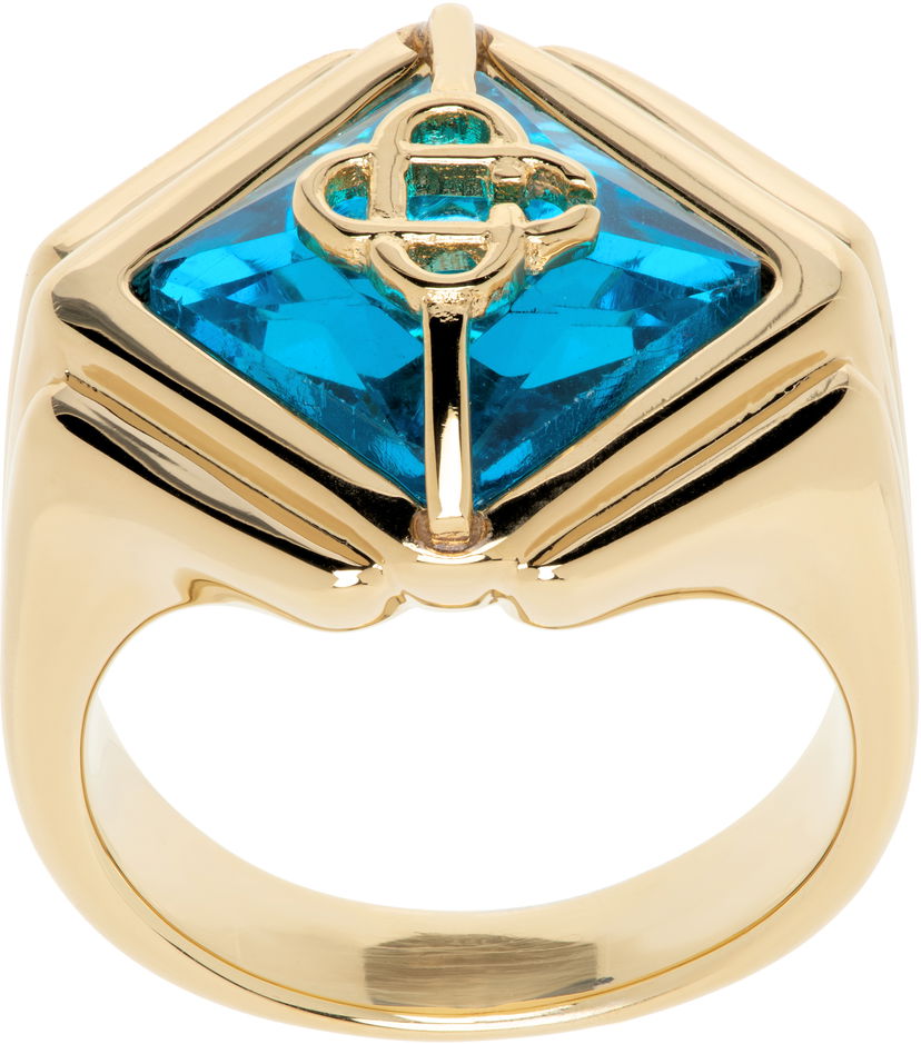 Prstan Casablanca Signet Ring With Blue Stone Modra | APS25-JW-258-01
