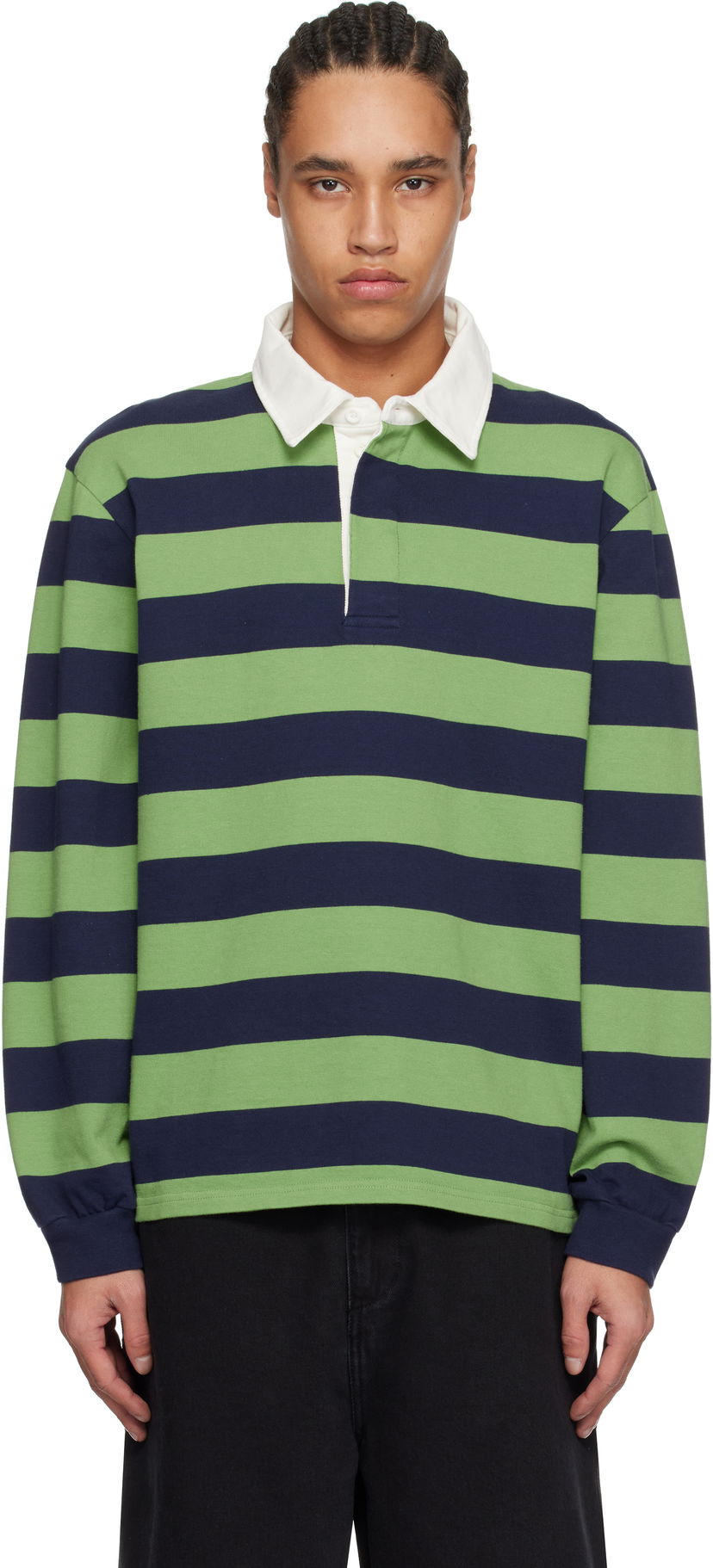 Polo majica Palmes Striped Rugby Polo Zelena | P15-0028-638