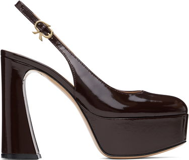 Superge in čevlji Gianvito Rossi Bessie Slingback Platform Heels Rjava | G95569-70RIC-NUI, 0